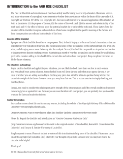 Fair Use Checklist