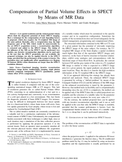 M9-175 Compensation of Partial Volume Effects in SPECT