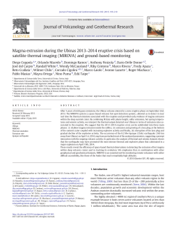 Magma extrusion during the Ubinas 2013