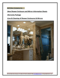 :New Shower Enclosure and Mirror Information Sheets :Warranty