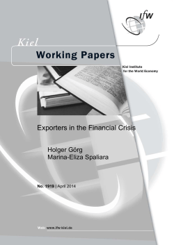 Exporters in the Financial Crisis