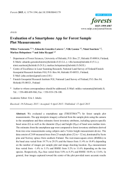 Evaluation of a Smartphone App for Forest Sample Plot Measurements