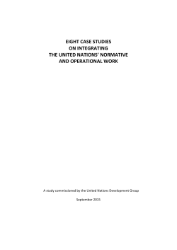 eight case studies on integrating the united nations