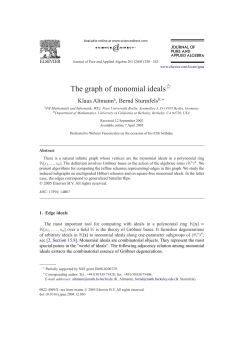 The graph of monomial ideals