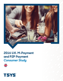 2016 UK M-Payment and P2P Payment Consumer Study