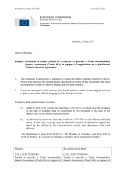 Madame, Monsieur, - European Commission