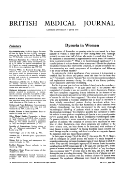 Dysuria in Women