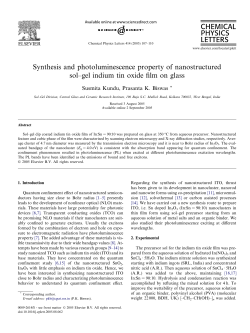Synthesis and photoluminescence property of nanostructured sol