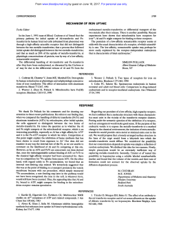 mechanism of iron uptake response