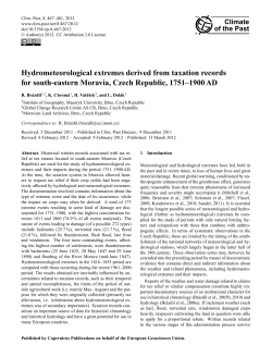 Hydrometeorological extremes derived from taxation records for
