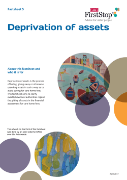 Deprivation of assets