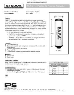 P.A.P.A. &mdash; Positive Air Pressure Attenuator