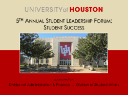 Strategy, Purpose and Visioning of Student Success