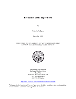 Economics of the Super Bowl