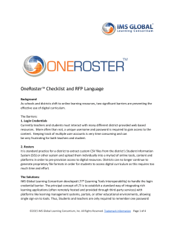 OneRoster - IMS Global Learning Consortium