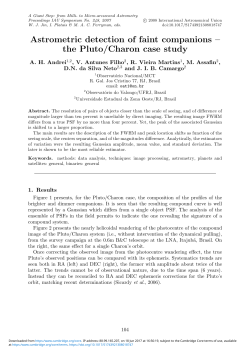 Astrometric detection of faint companions &ndash; the Pluto/Charon case