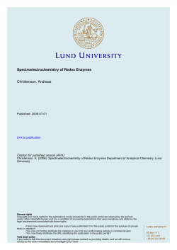Spectroelectrochemistry of Redox Enzymes