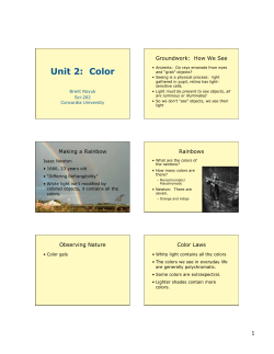 Unit 2: Color