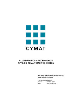 ALUMINUM FOAM TECHNOLOGY APPLIED TO AUTOMOTIVE