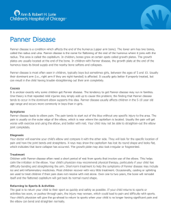 Panner Disease - Lurie Children`s