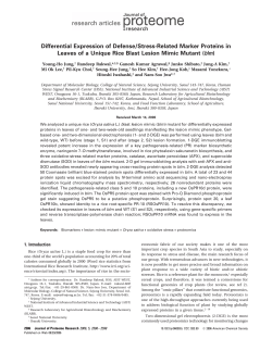 Differential Expression of Defense/Stress