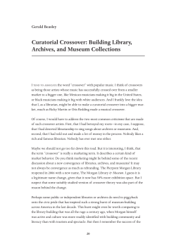 Curatorial Crossover - RBM: A Journal of Rare Books, Manuscripts