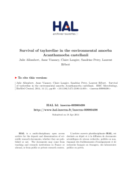 Survival of taylorellae in the environmental amoeba