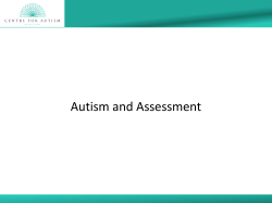 Autism and Assessment - Middletown Centre for Autism