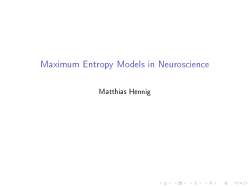 Maximum Entropy Models in Neuroscience