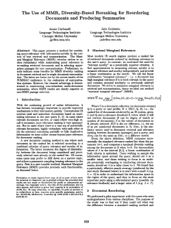 The Use of MMR, Diversity-Based Reranking for