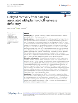 Delayed recovery from paralysis associated with plasma