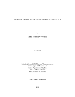 Slumming and the 19th century geographical imagination
