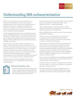 Understanding IRA recharacterization