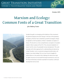 Marxism and Ecology - Great Transition Initiative