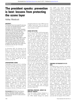 lessons from protecting the ozone layer