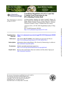 Coordinate Regulation of GATA
