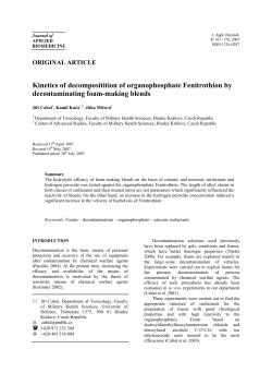 Kinetics of decompositition of organophosphate Fenitrothion by