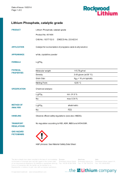Lithium Phosphate, catalytic grade