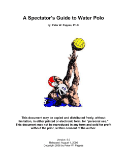 A Spectator=s Guide to Water Polo
