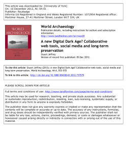 A new Digital Dark Age? Collaborative web tools, social