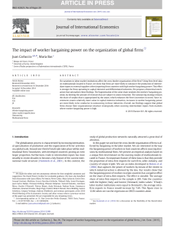 The impact of worker bargaining power on the organization of global