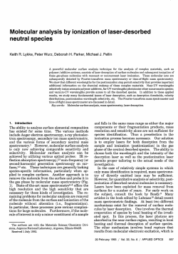 Molecular analysis by ionization of laser