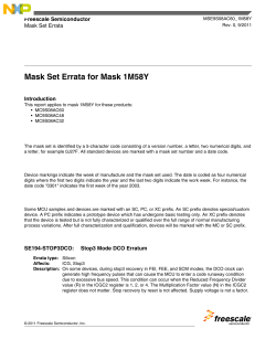 Mask Set Errata for Mask 0N22A