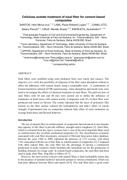Cellulose acetate treatment of sisal fiber for cement based composites