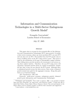 Information and Communication Technologies in a Multi`Sector