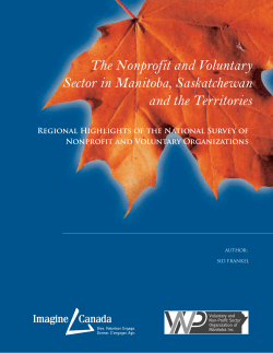 The Nonprofit and Voluntary Sector in Manitoba, Saskatchewan and