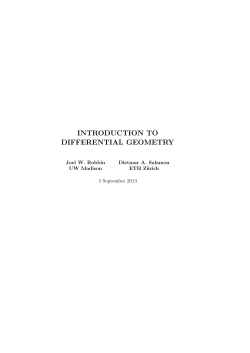 Introduction to Differential Geometry