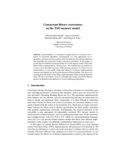 Concurrent library correctness on the TSO memory model