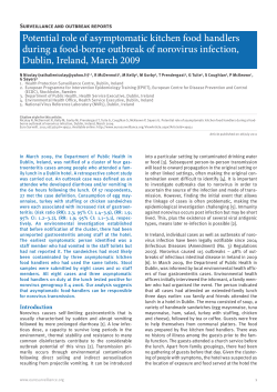 Potential role of asymptomatic kitchen food