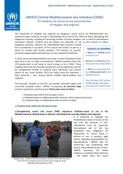 UNHCR Central Mediterranean Sea Initiative (CMSI)